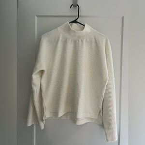 Madewell Cream Soft Ribbed Turtleneck Sweater